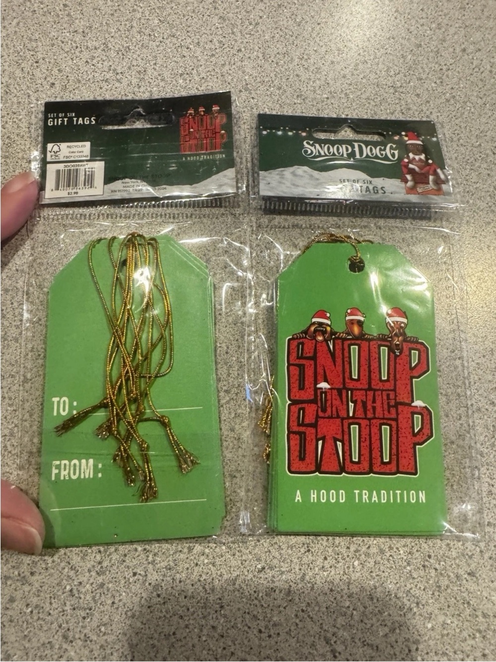 2 New 6-packs Snoop Dogg Christmas Gift Tags Snoop on the Stoop Hood Tradition